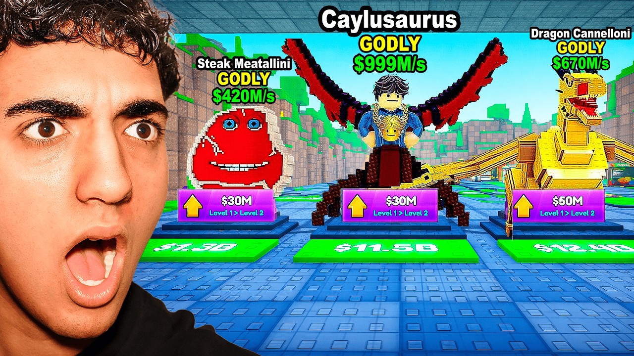 I Got EVERY GODLY in Survive Lava For Brainrots!