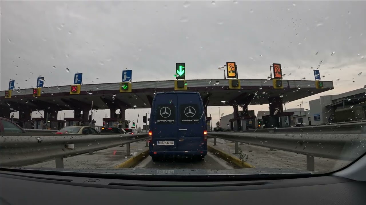Driving to Thessaloniki in the rain