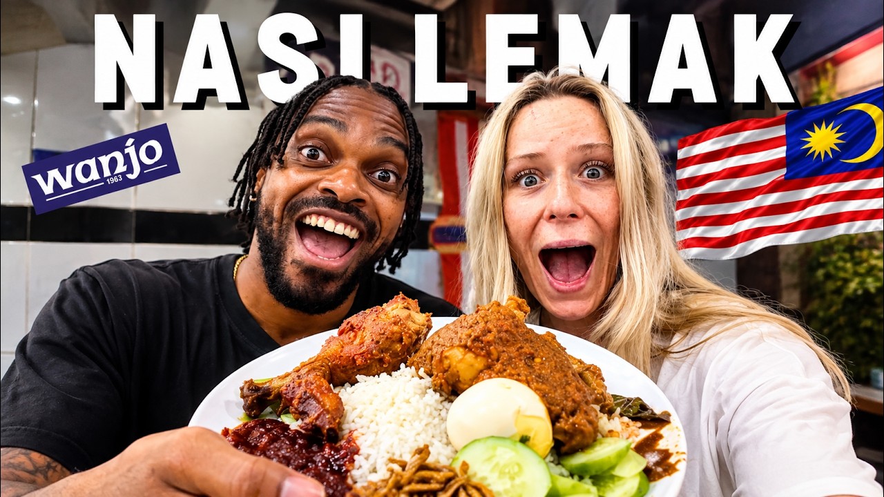 First Time trying NASI LEMAK in Kuala Lumpur Malaysia 🍛 🇲🇾