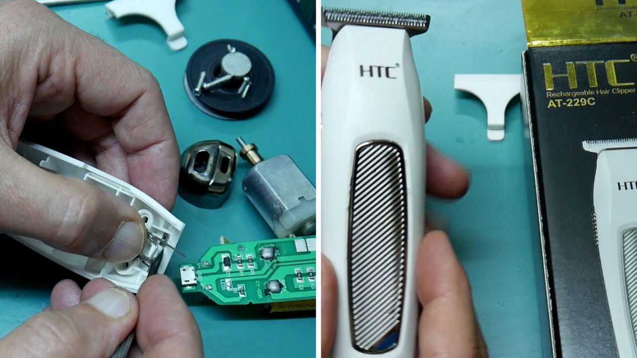 HTC AT 229C  Repair تركيب رأس الة الحلاقة