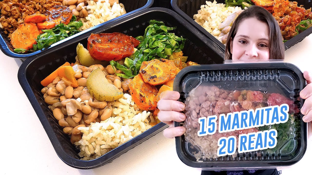 Marmitas Veganas - 15 Marmitas por 20 Reais