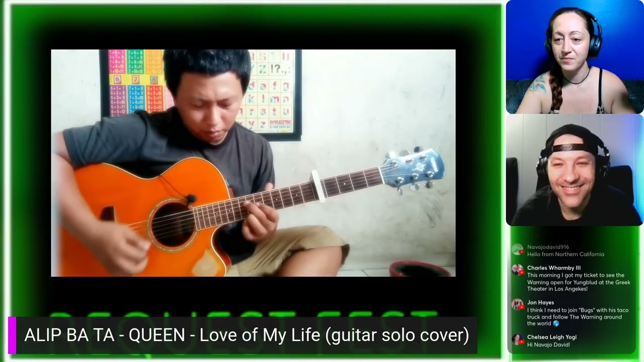 ALIP_BA_TA - QUEEN - Love of My Life (guitar solo cover) REACTION ON REQUEST FEST