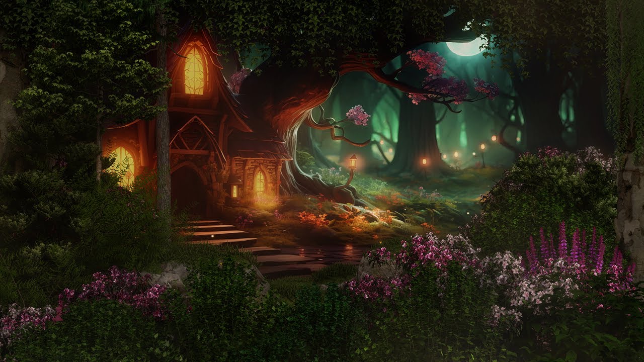 Enchanted Forest Rain – Gentle Wind Chimes, Soothing Rainfall & Nature Sounds for Sleep & Relaxation