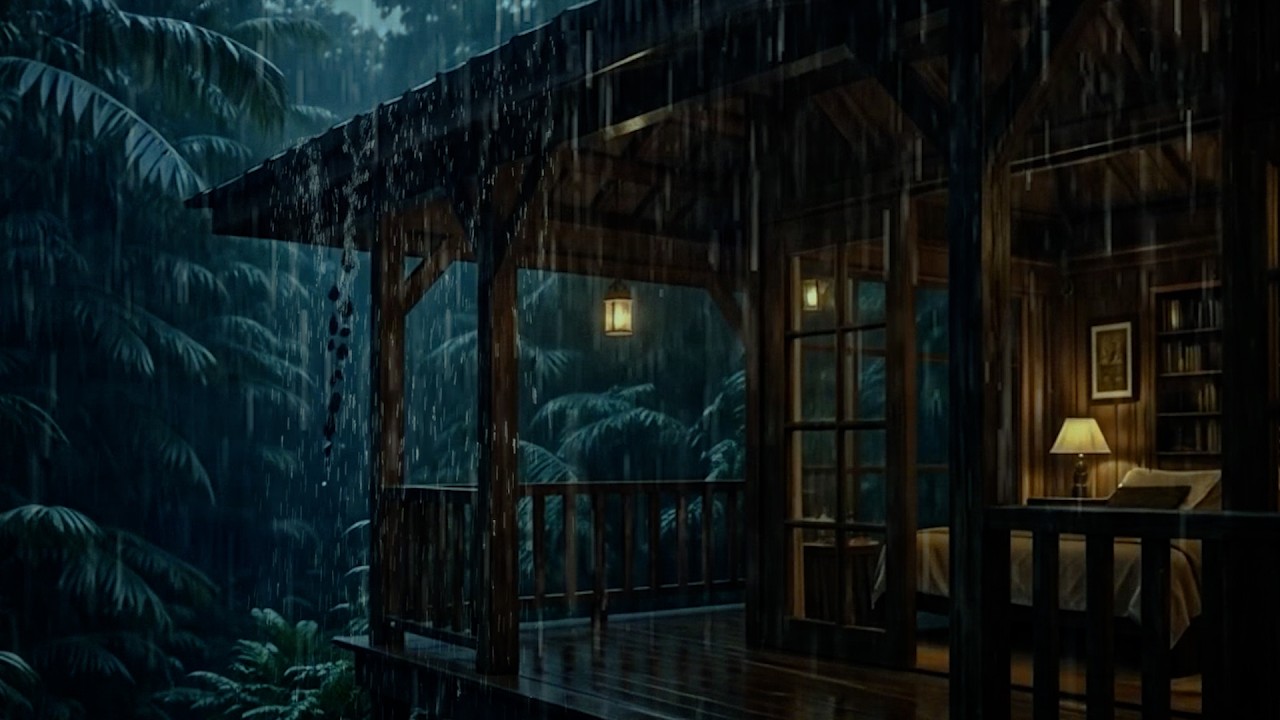 Sleep in a Forest Cabin Surrounded by the Sound of Rain | Relaxing Rain Sounds for a Sound Sleep