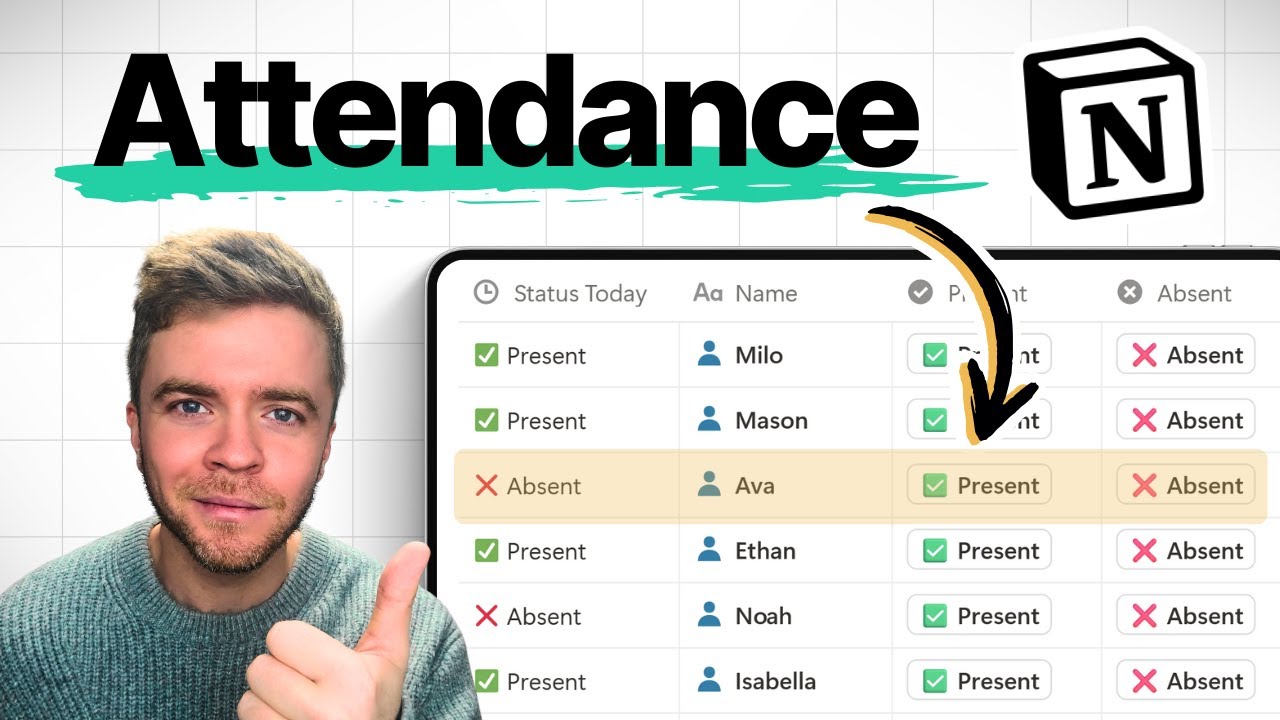 Track Student Attendance in Seconds with Notion