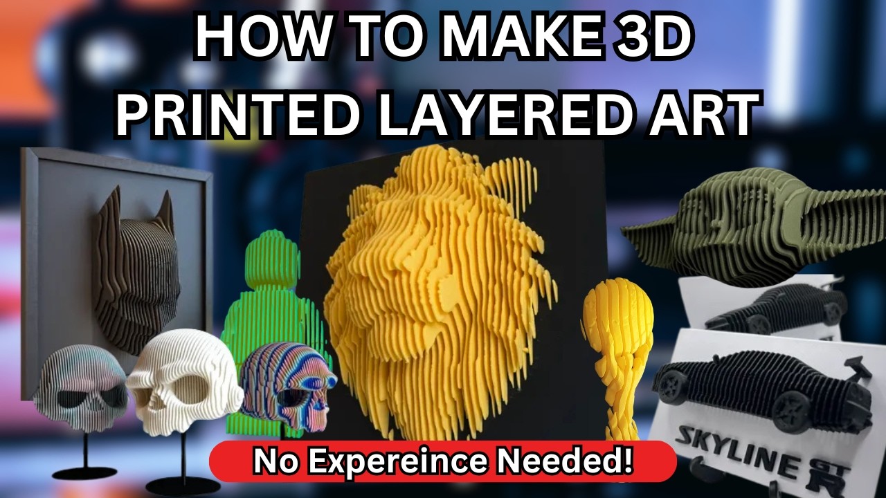 How To Make a Custom 3D Printed Layered Sculpture - No Experience Needed