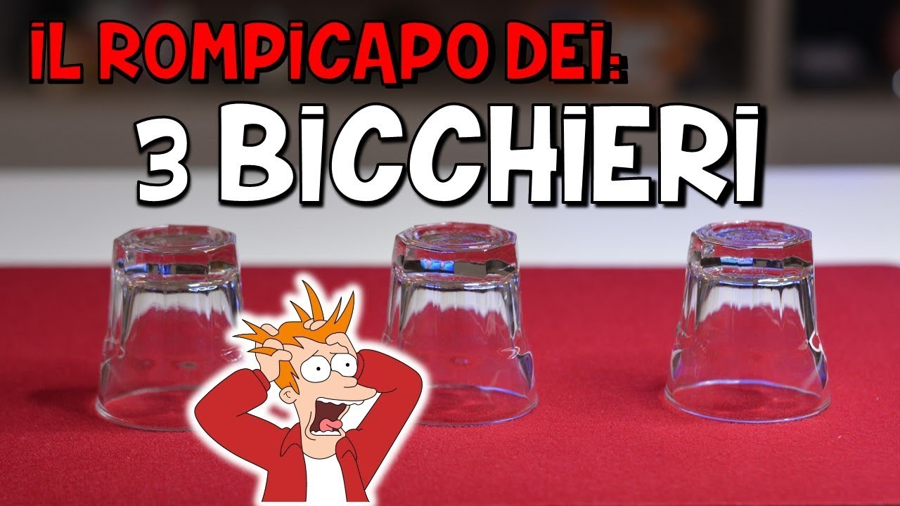 IL ROMPICAPO DEI 3 BICCHIERI | Vinci le scommesse da BAR | Glasses Logic Trick puzzle