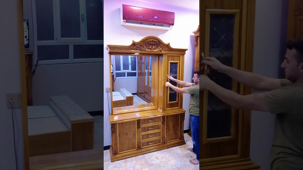 غرفة نوم صاج شغل عراقي مسرح خشب زان كربلاء الحسينية سوق العطيشي 07706384950