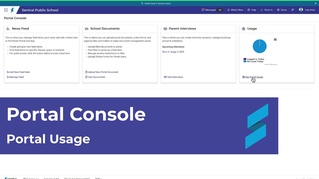 Portal Console | Tracking Portal Usage
