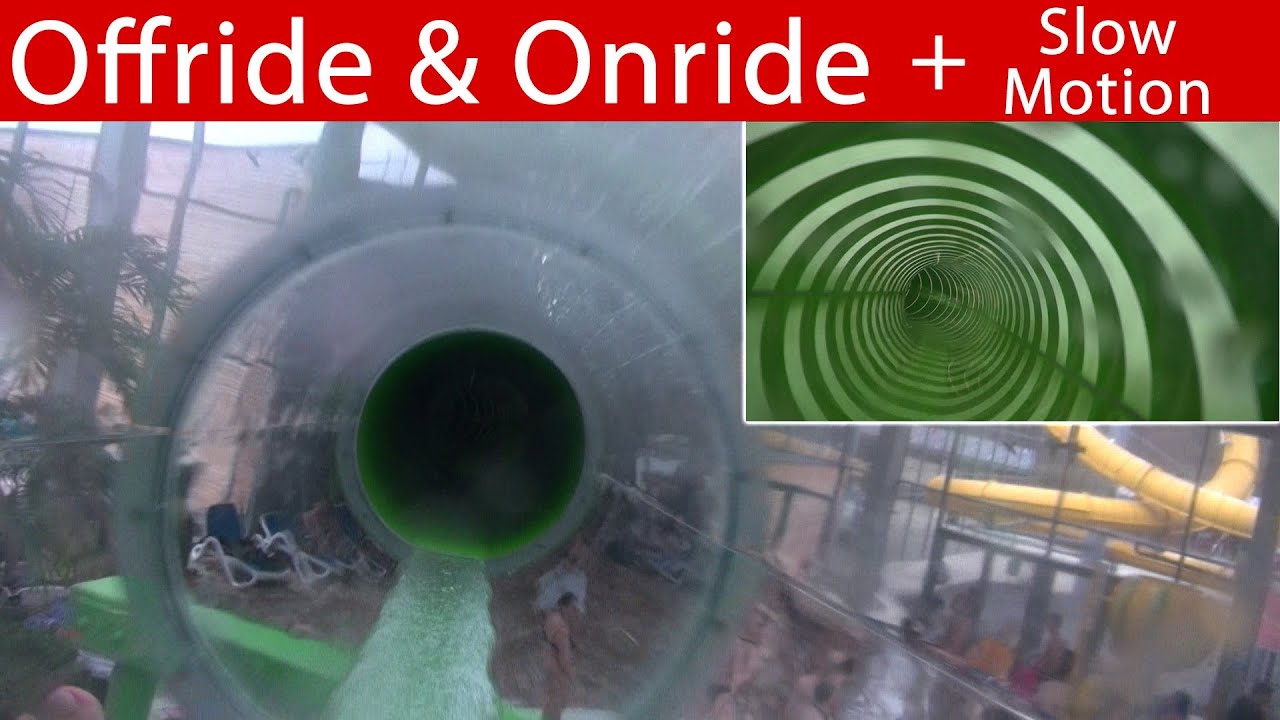 AquaMagis Plettenberg - Green Kick (Grüne Rutsche) - Offride / Onride & Slow Motion