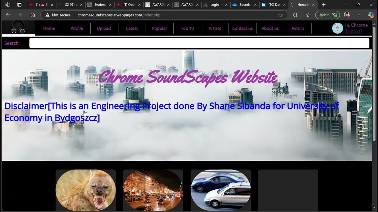 Chrome Soundscape Website