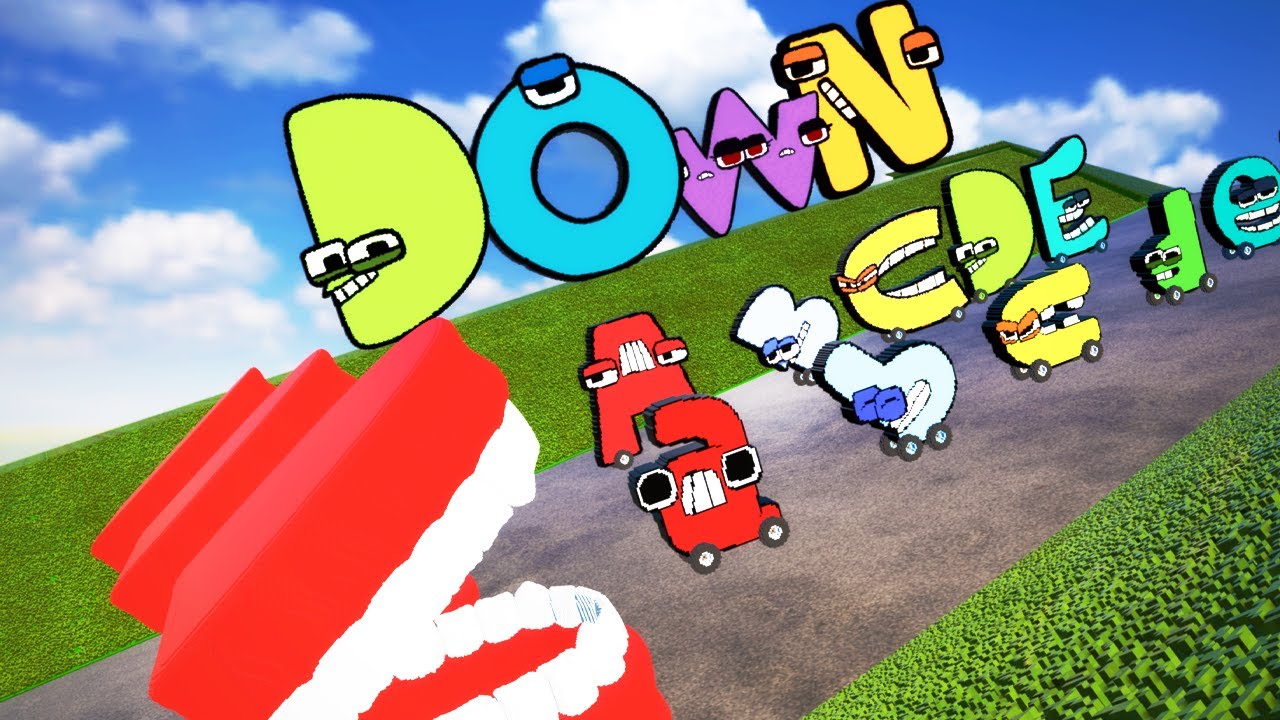 Big & Small Alphabet Lore Cars vs DOWN OF DEATH | Teardown