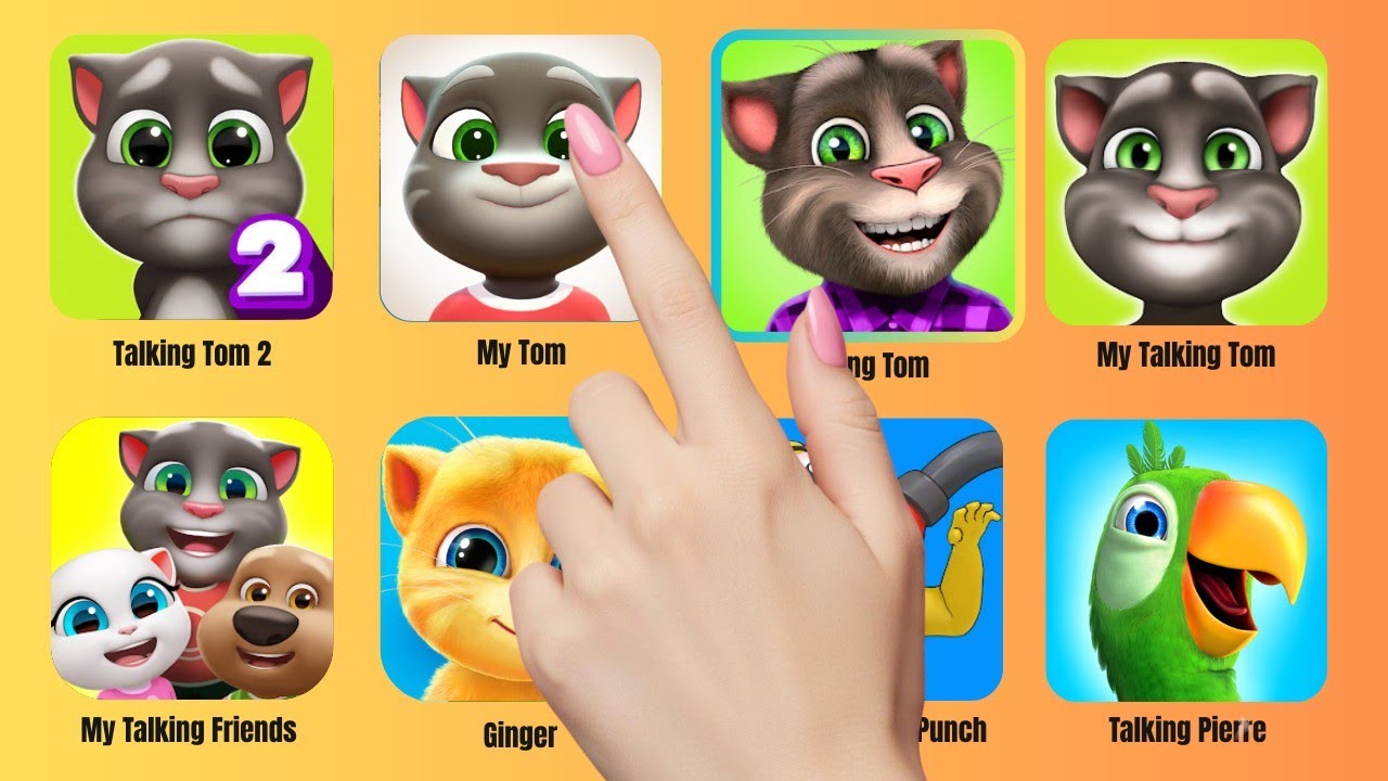 Talking Tom, My Tom, Talking Tom 2, Tom Hero,My Tom 2, Talking Hank Best Game's