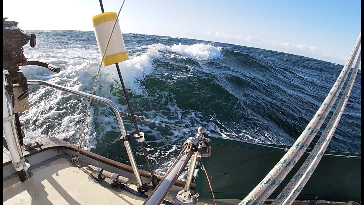 Contessa 26 sailing fast and slow from Baltimore Ireland to Cardiff after the Jester Challenge 2023