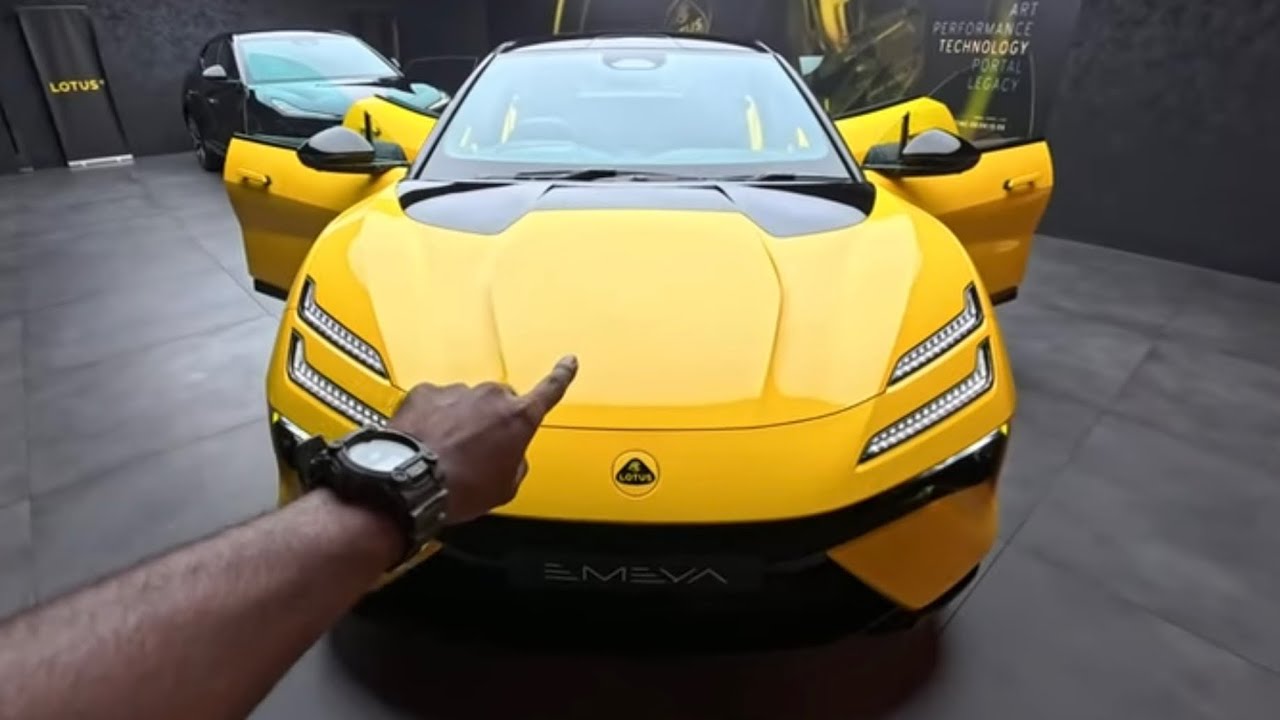 Вид от первого лица! LOTUS EMEYA 600 GT SE в цвете Solar Yellow и обивочной ткани Lotus Performan...