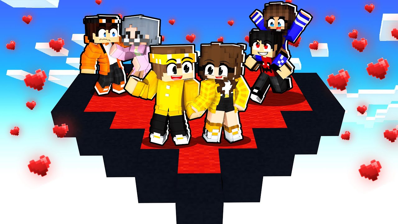 PRESO em APENAS UM CORAÇÃO com MEUS AMIGOS no Minecraft