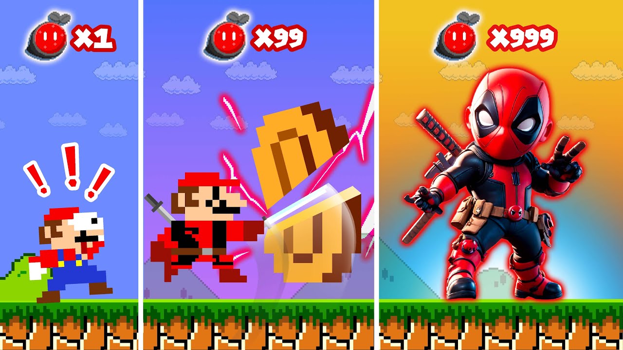 Super Mario Bros. But Every Seeds makes Mario Growing Up Into IRON MAN | MegaBoom Bros