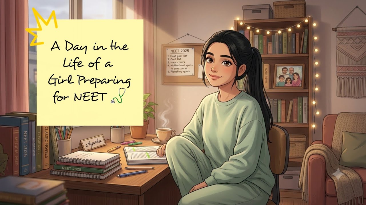 A Day in the Life of a Girl Preparing for NEET 🩺✨❤ | Emotional Study Routine | AI Ghibli Story|ASMR 