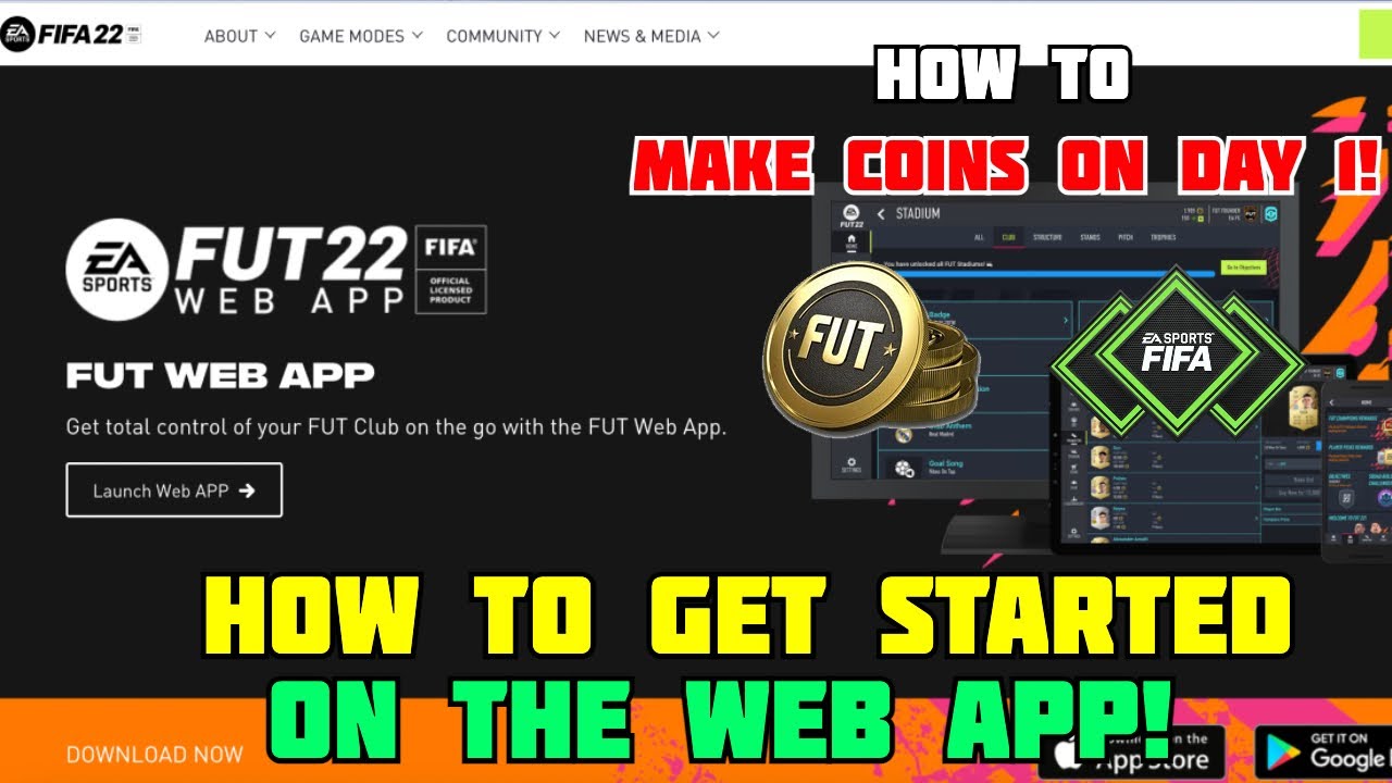 FIFA 22 - HOW TO GET STARTED ON WEB APP!! MAKING FIFA COINS ON DAY 1!! WEB APP IS NOW LIVE!!!!!