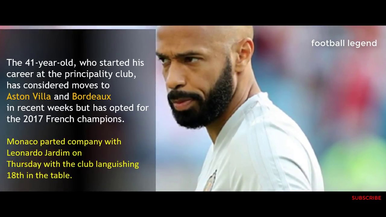 Thierry Henry Appointed The New As Monaco Manager