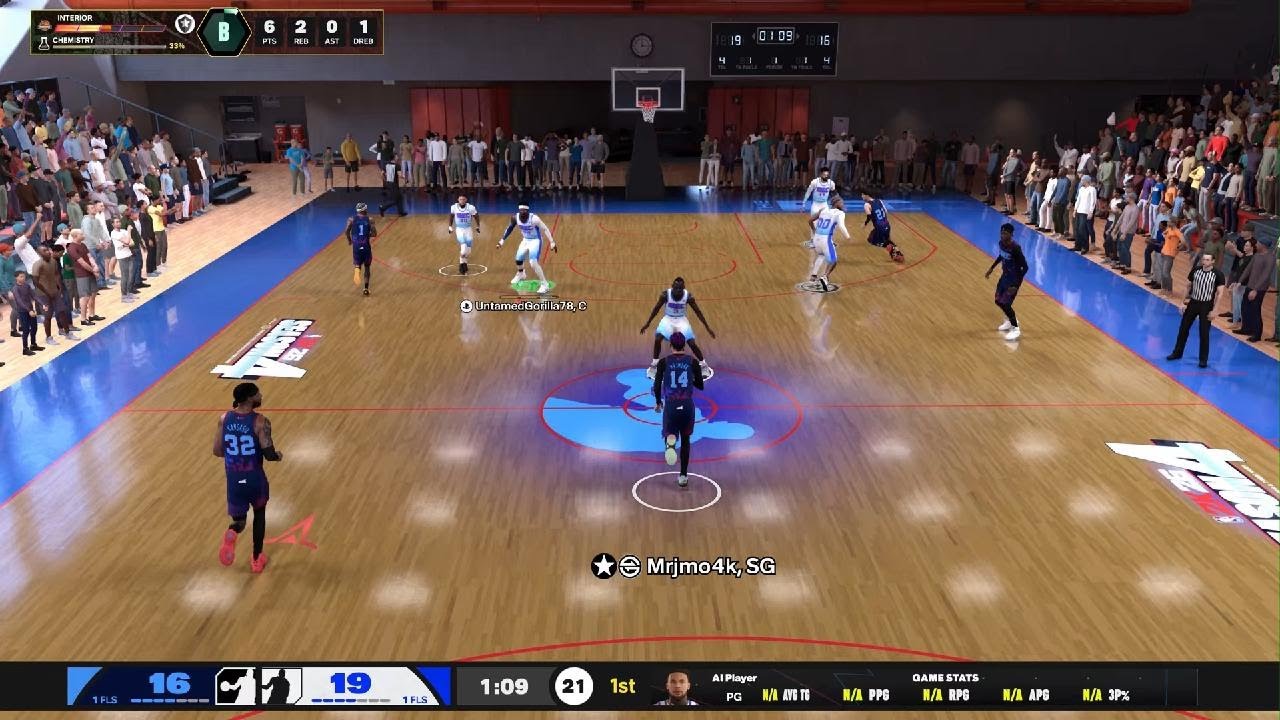 NBA 2K26: 18 PTS 12 REB 2 AST 4 BLK
