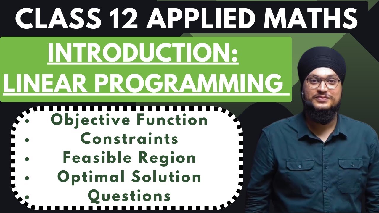 Linear Programming | LPP Class 12th Applied Maths | LPP ML Aggarwal | | LPP's Question | IDS Sir