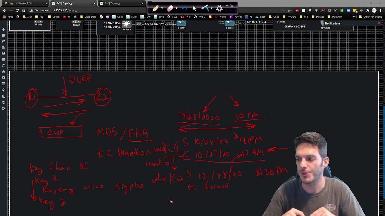 Cisco CCNP ENCOR and ENARSI EIGRP Series 005 - EIGRP Authentication