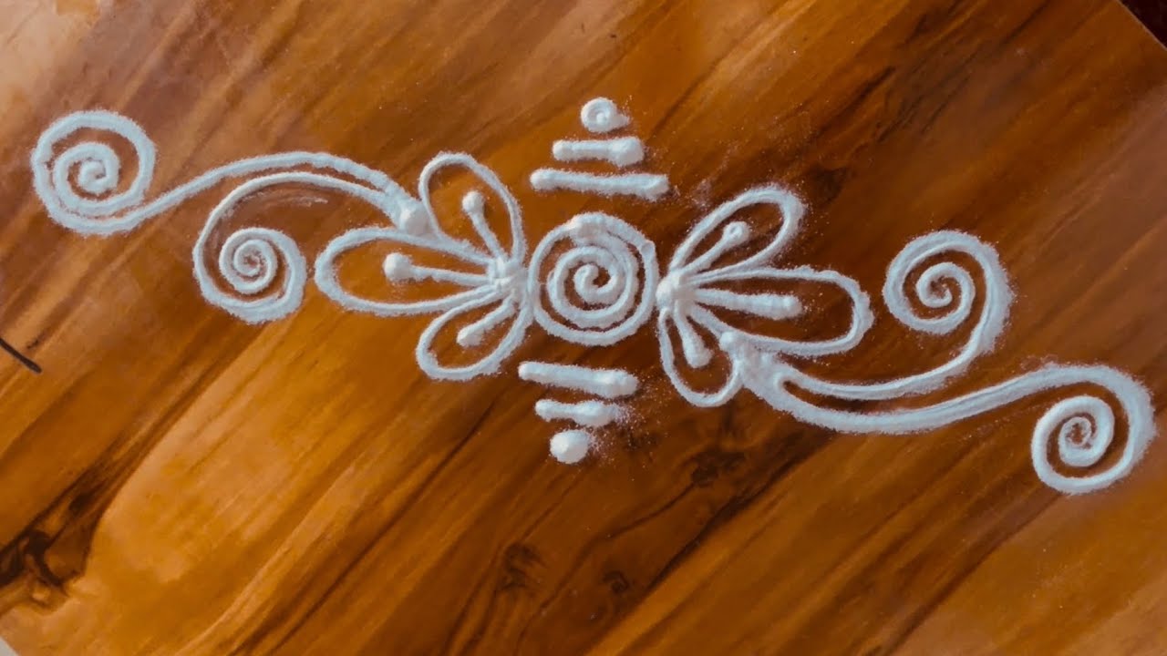 Simple and Easy Rangoli Design #rangoli #dailyrangoli #kolam #muggulu #easyrangoli 