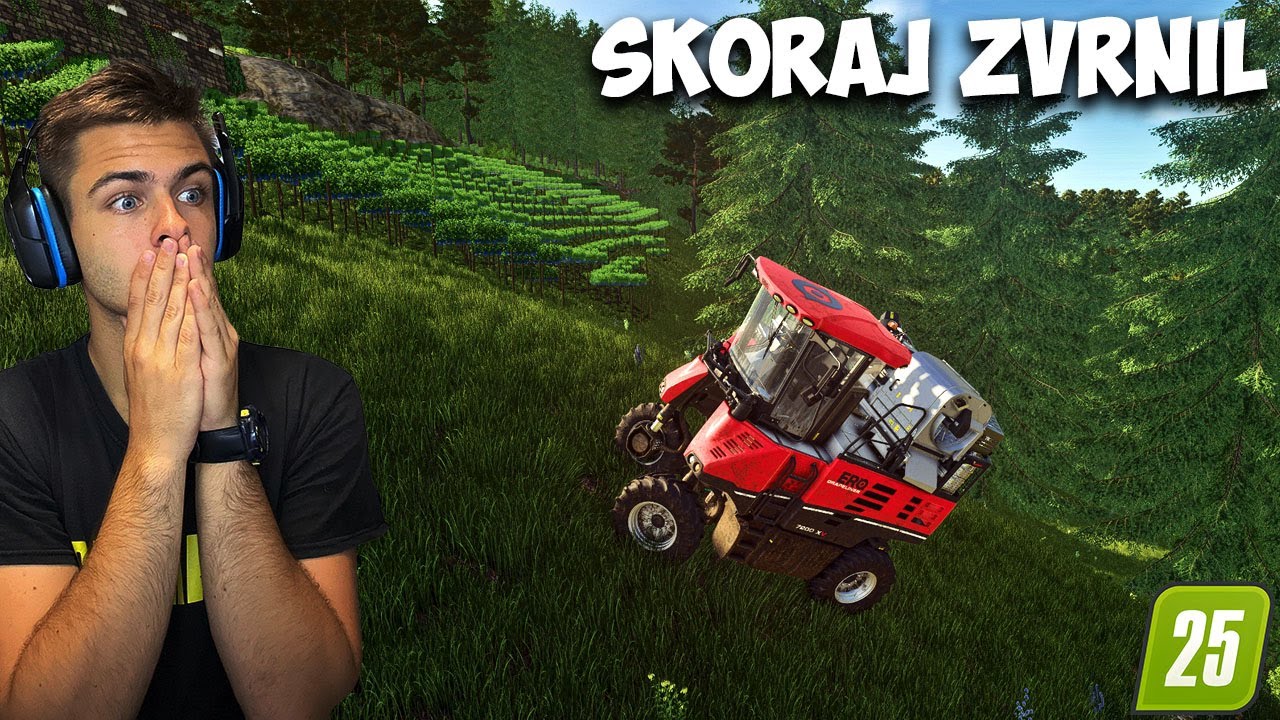 SKORAJ BI SE PREVRNIL MED OBIRANJEM GROZDJA! (KMETIJA MED VRHOVI #13) [FS25 SLO]