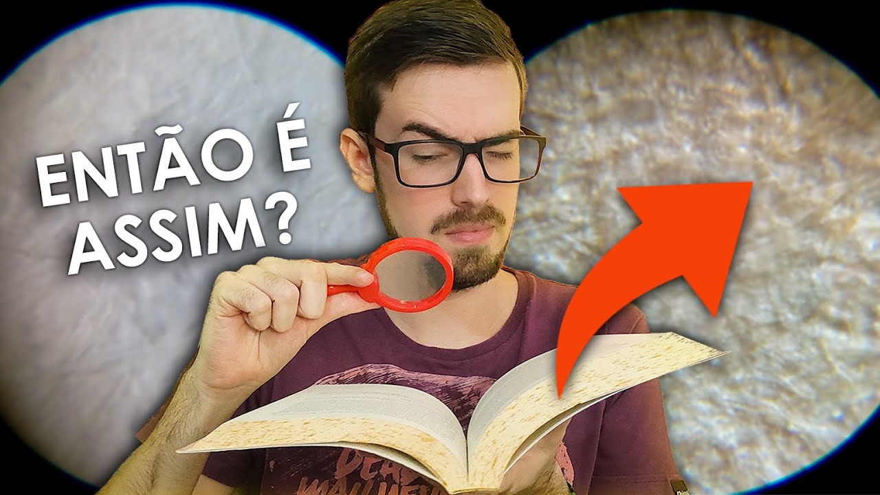 Coloquei LIVROS no MICROSC&Oacute;PIO! O papel da Editora Record vai te assustar! 🔬📖😨