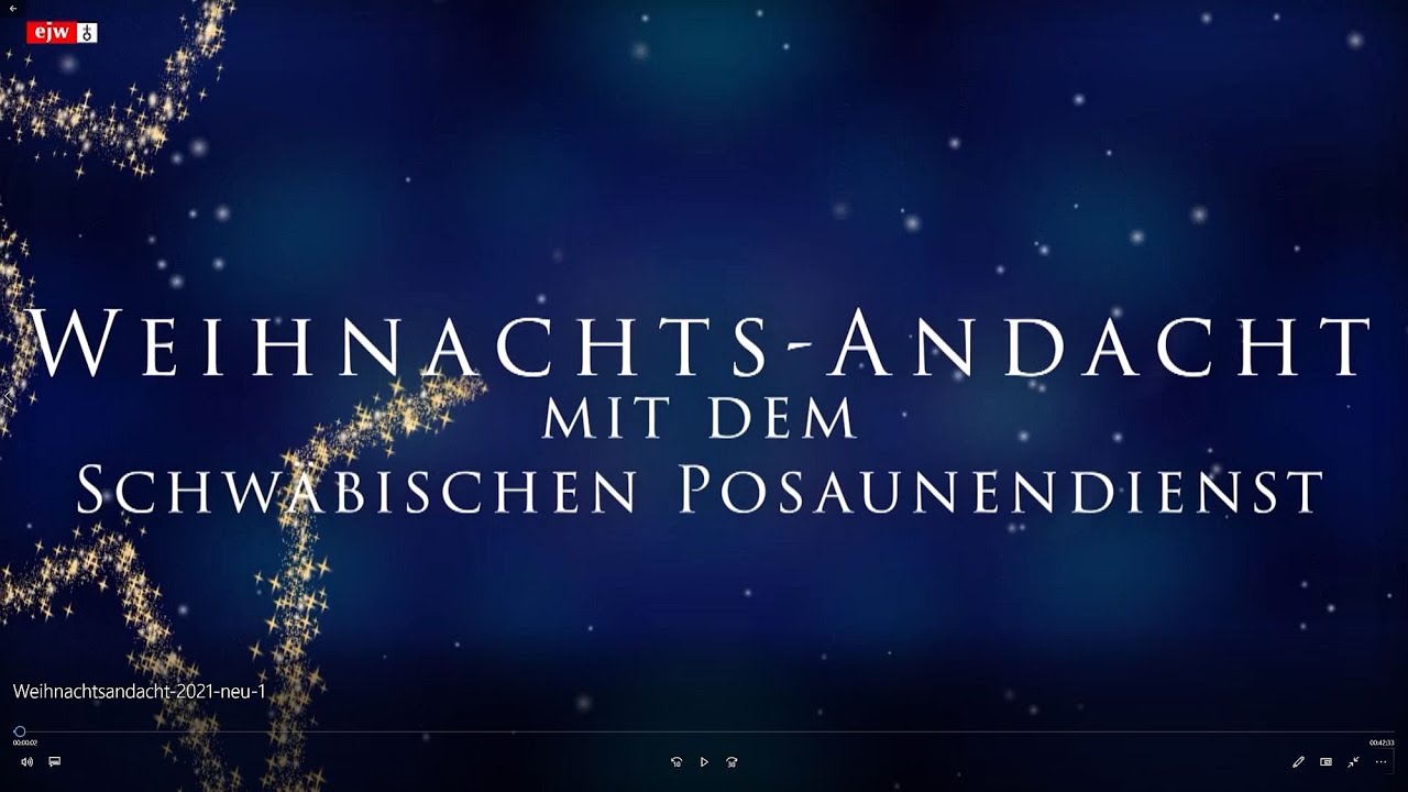 Weihnachtsandacht 2021 mit dem Schwäbischen Posaunendienst