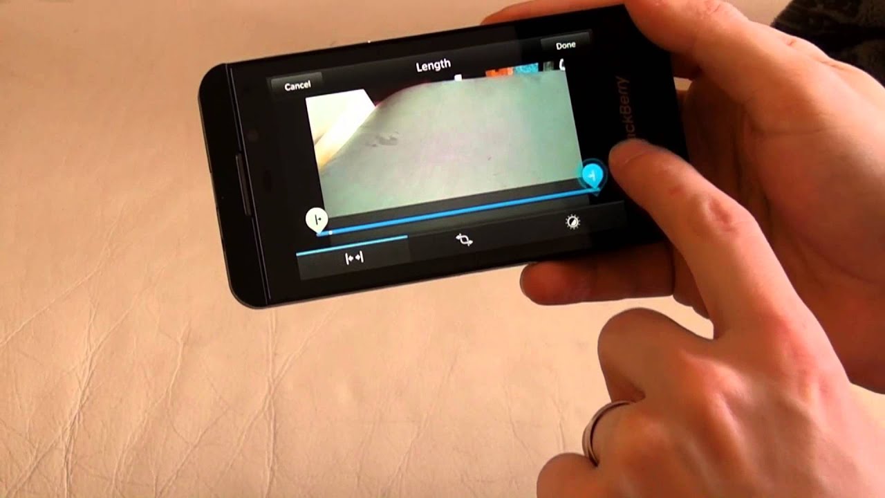 Demo of the BlackBerry Z10 Video Editor