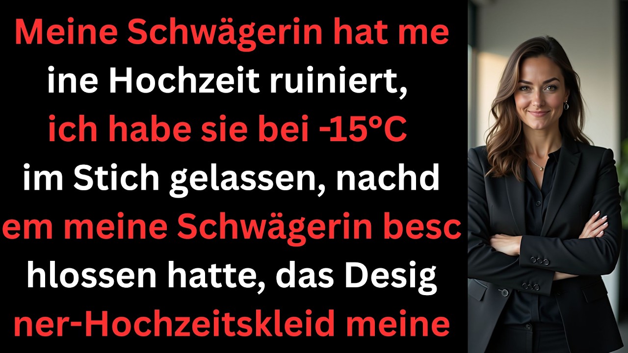 Meine Schwägerin ruinierte meine Hochzeit – ich ließ sie bei -15°C zurück