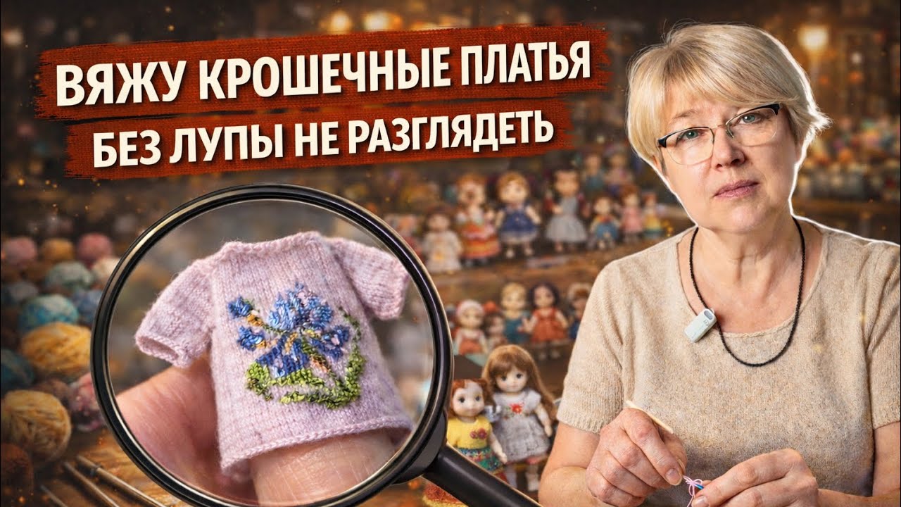 Кукольная модистка на пенсии. Вышивка под 2 лупами и платья по 100$. История Ольги Урывской.
