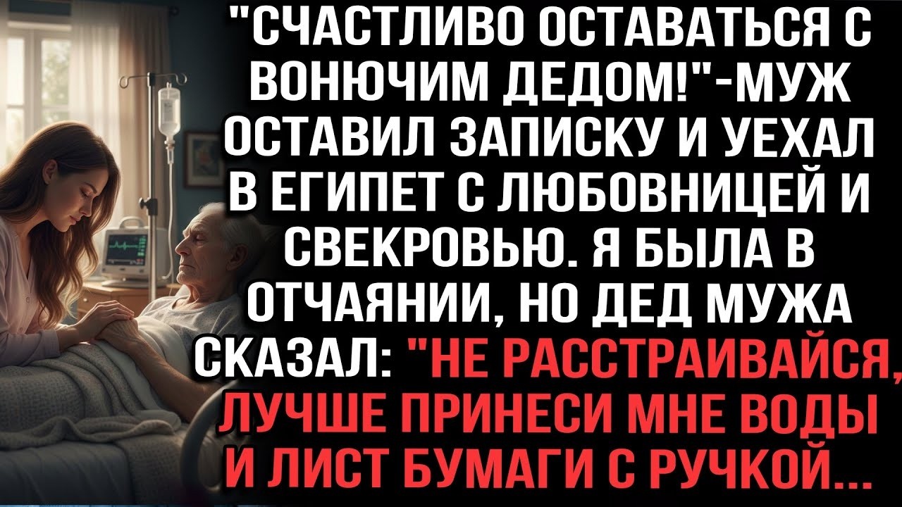 Муж уехал с любовницей. Дед попросил воды, бумагу и ручку