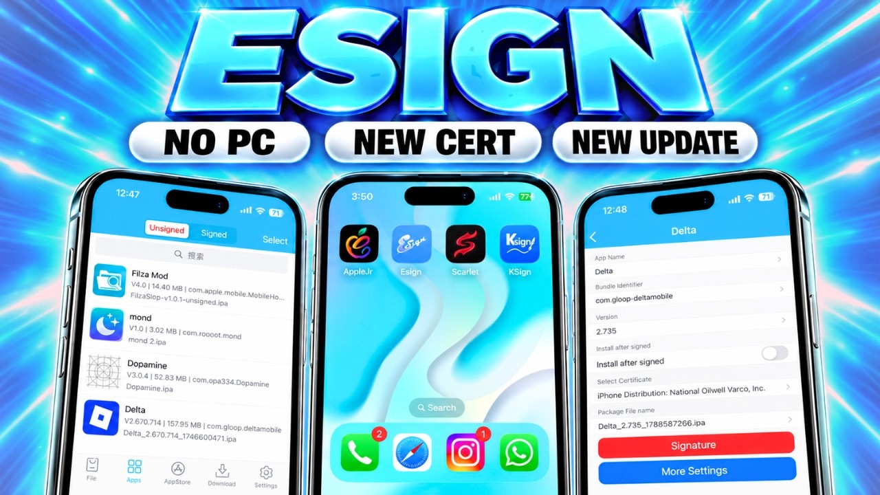 Новое обновление ESign для iOS: установка IPA-файлов на iPhone и iPad (БЕЗ ПК)