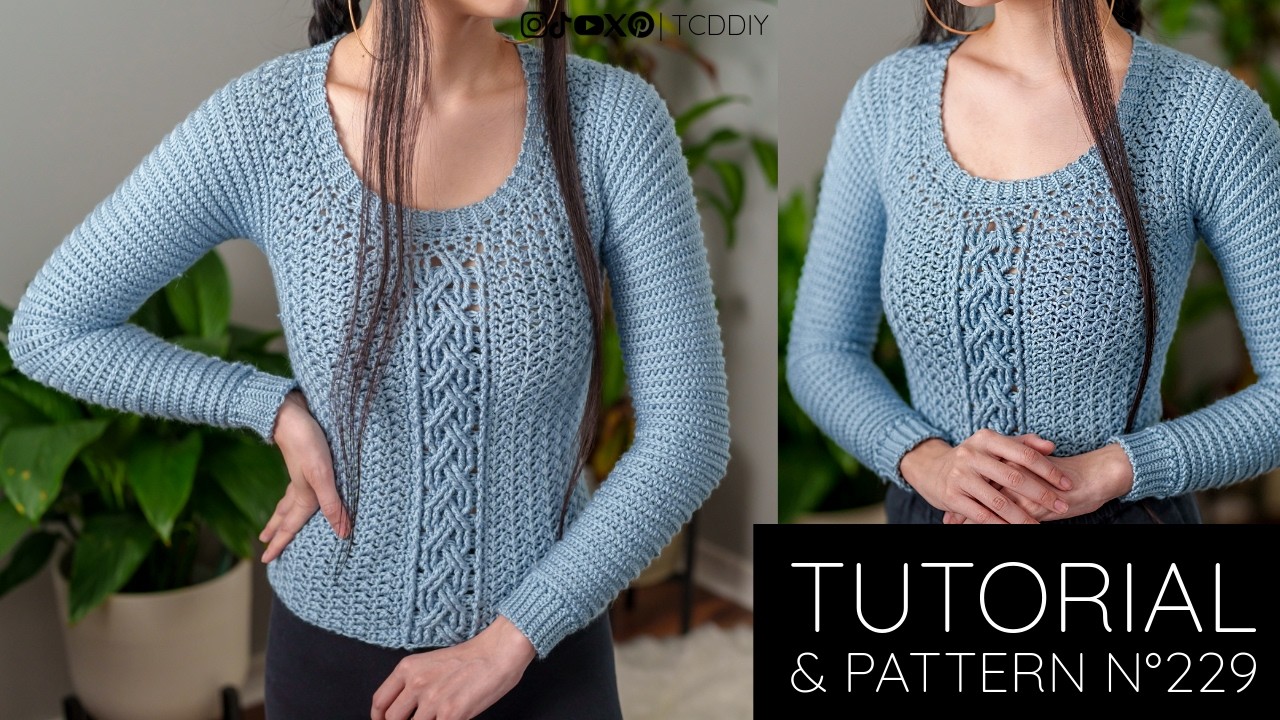 How to Crochet a Cable Stitch Sweater | Pattern & Tutorial DIY