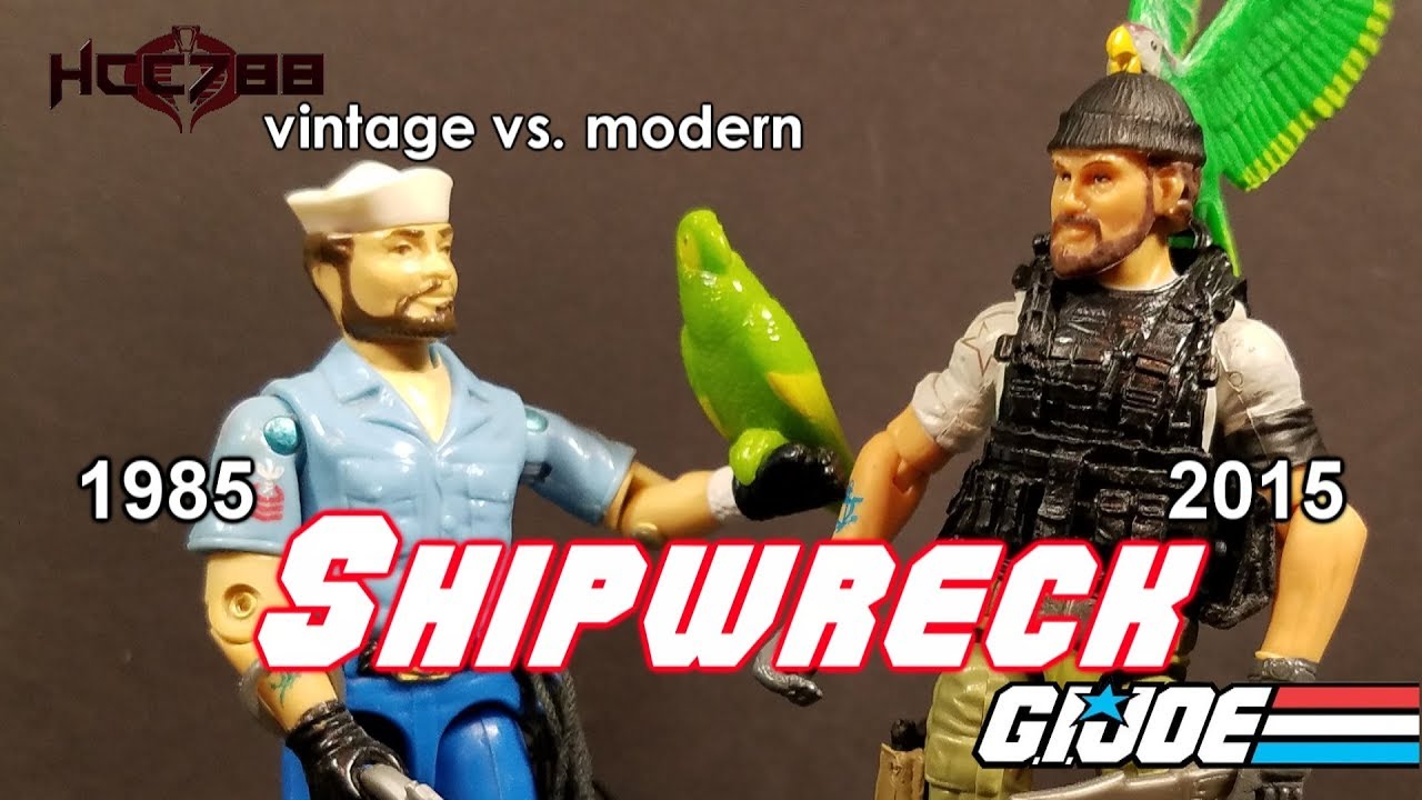 HCC788 Vintage vs. Modern SHIPWRECK - 1985 & 2015 G.I. Joe toys!