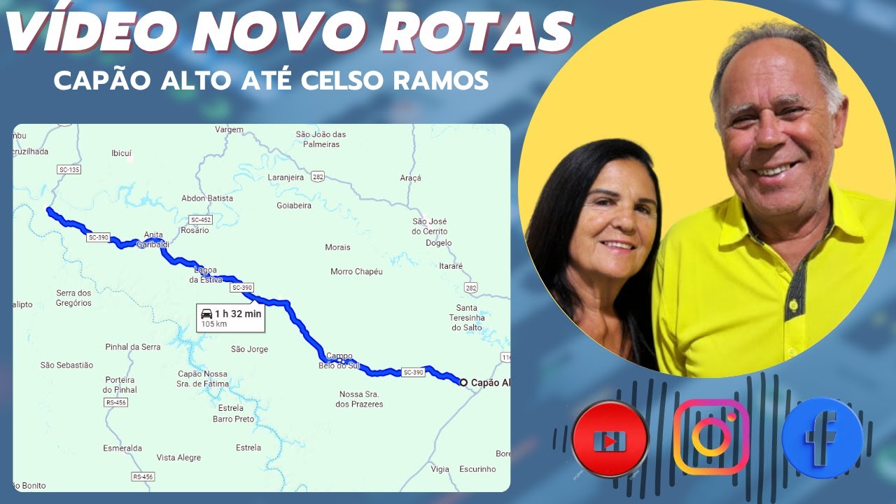 Passeio pelo interior de SC - ( SC 390 ) Capão Alto até Celso Ramos SC