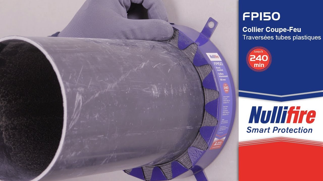 NULLIFIRE - Collier coupe-feu pour les traversées des tubes plastiques – FP150