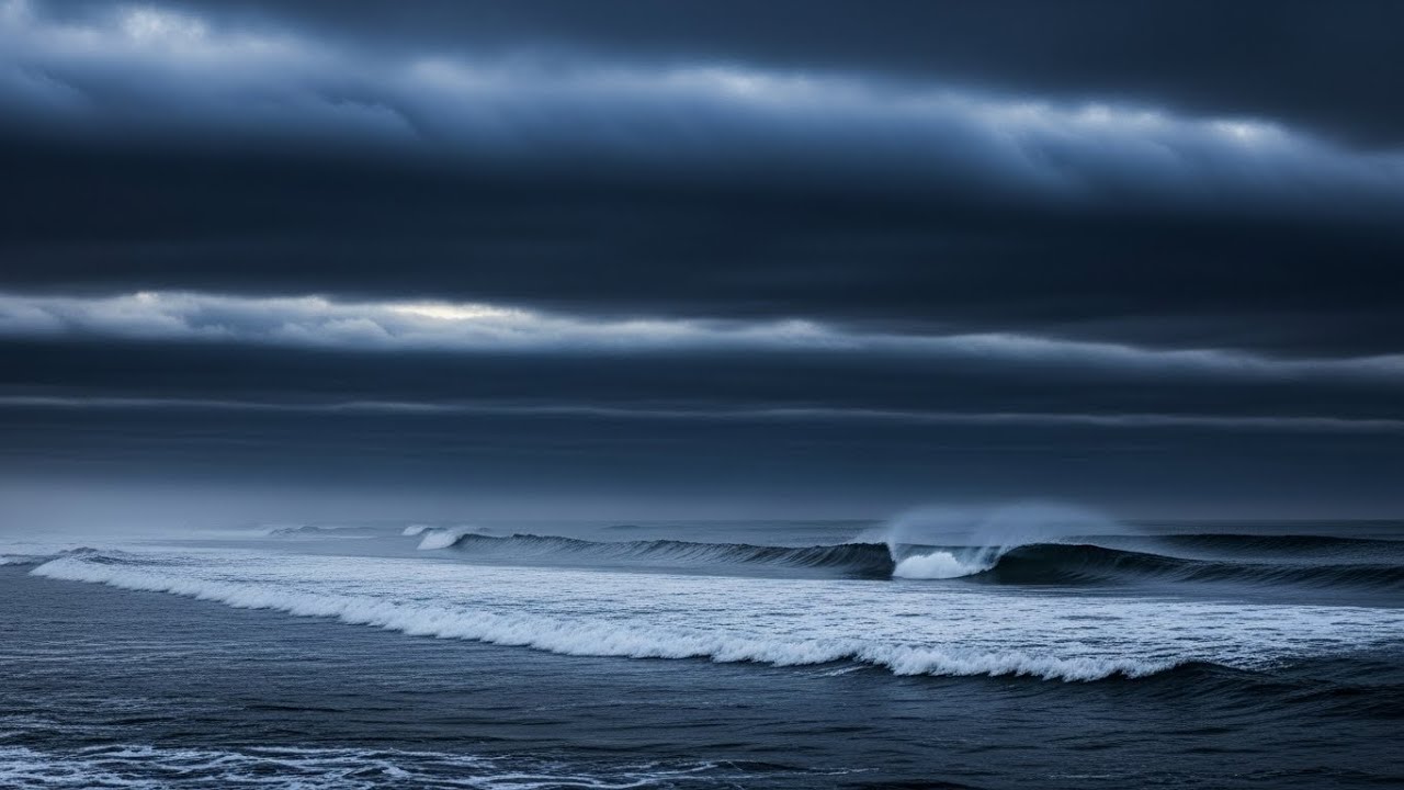 Dark Screen Ocean Waves | No Ads for Stress Relief and Calm Mind with Peaceful Night Atmosphere
