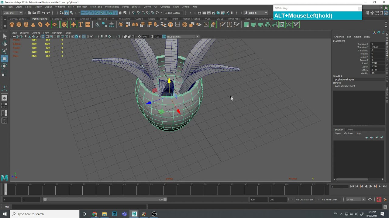 How to Create a Aloe Vera or Airplant in Maya