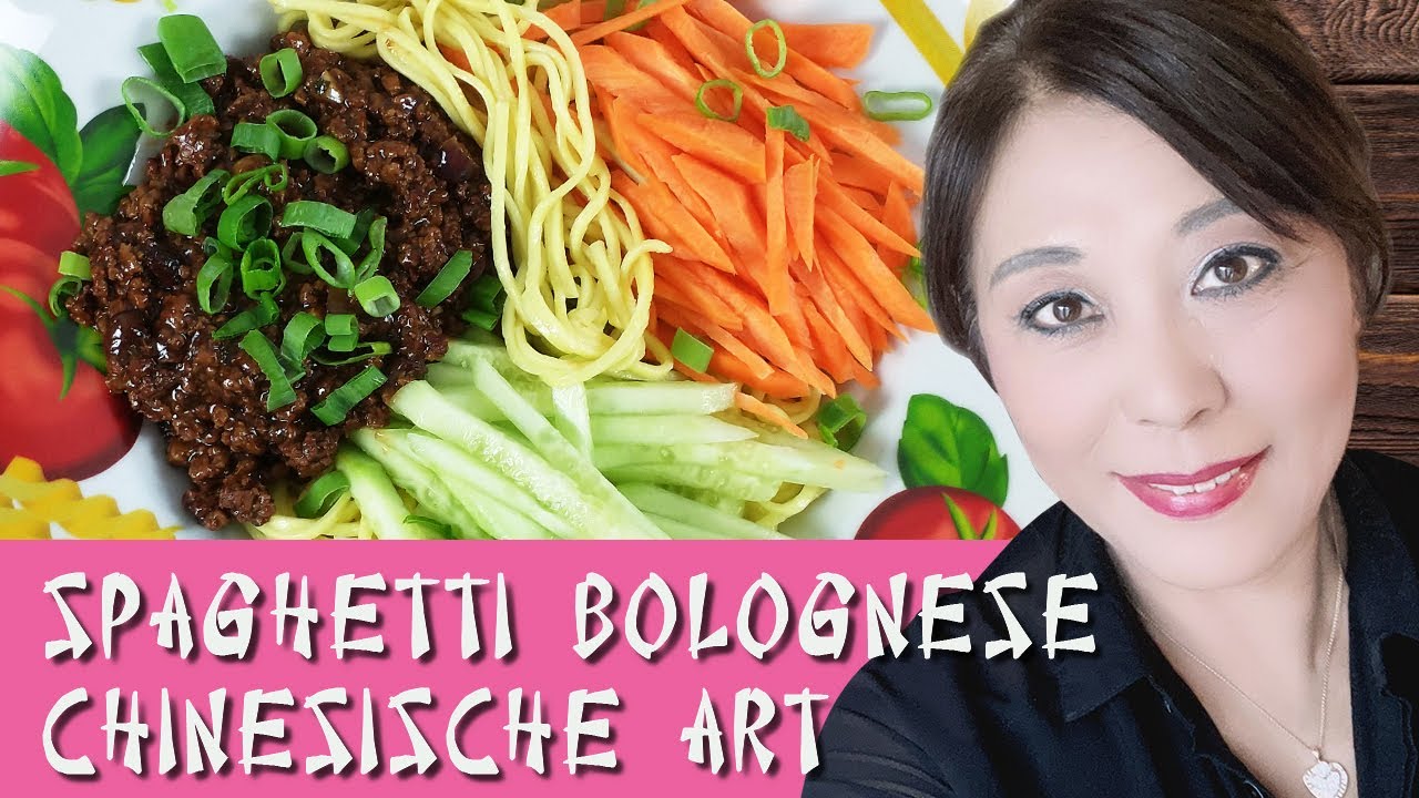 Spaghetti Bolognese chinesische Art, Spaghetti bolognese chinese style