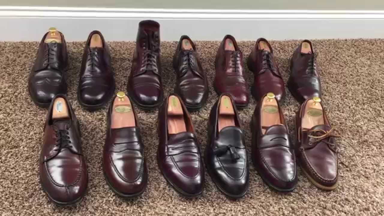 Burgundy or #8 Shell Cordovan shoe and boot comparison