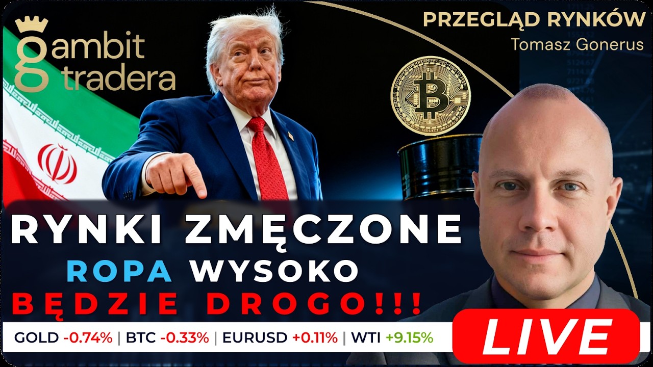 🔴LIVE - Poranny Przegląd Rynk&oacute;w #btc #dax #nasdaq #oil #gold #analizy #kryptowaluty #trading #wig20