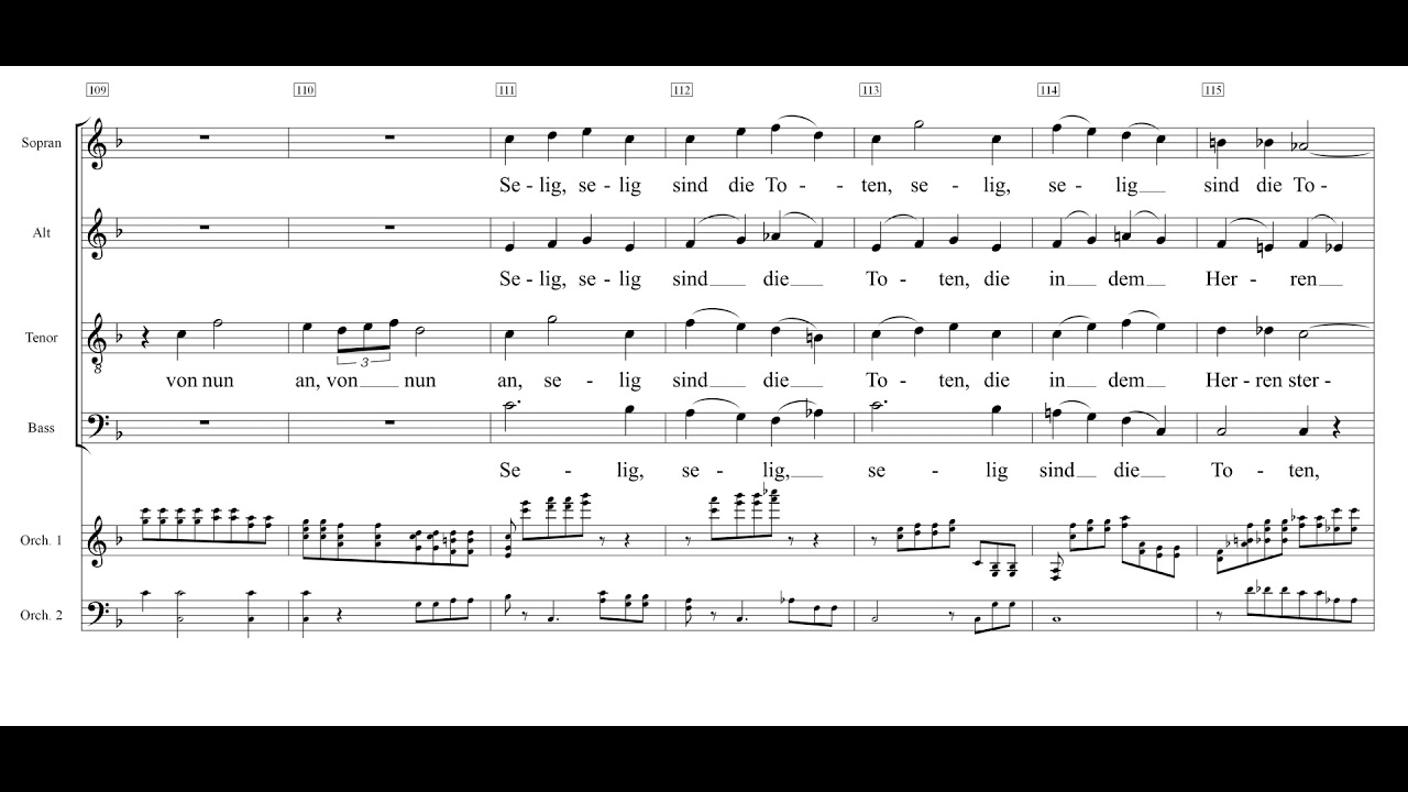 Deutsches Requiem 2021 Teil 7 Selig sind die Toten Einstudierung Tenor