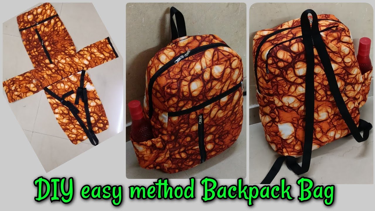 आसान तरीके से बनाएं बेकपेक बैग ll how to make easy method backpack bag at home