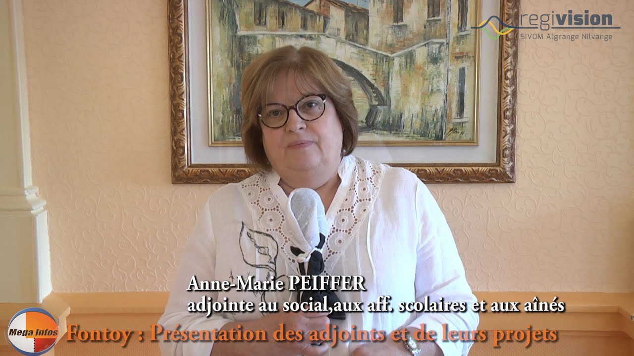 regivision: Fontoy : Pr&eacute;sentation des adjoints  :Mme Anne-Marie PEIFFER