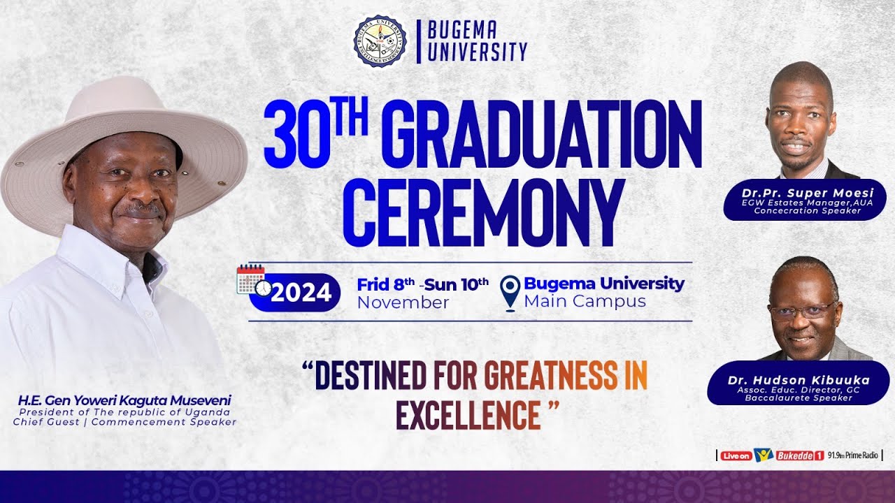 BUGEMA UNIVERSITY 30TH GRADUATION CEREMONY || SABBATH WORSHIP  || 09TH NOVEMBER, 2024