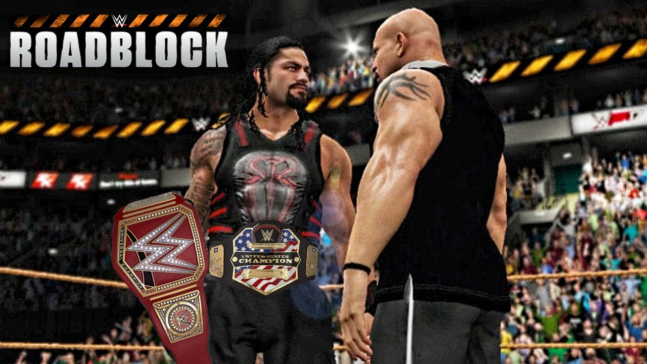 WWE Roadblock 2016 - Roman Reigns vs Kevin Owens & Goldberg Attacks Reigns - WWE 2K17